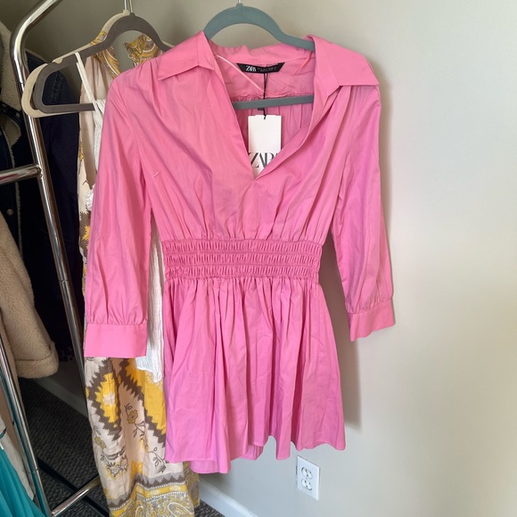 Pink Zara Mini Shirtdress - Picture 2 of 3